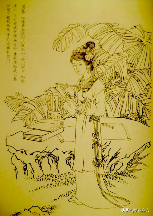 古代美女图(贺岁书画欣赏：古代小说与传说的仕女画像)