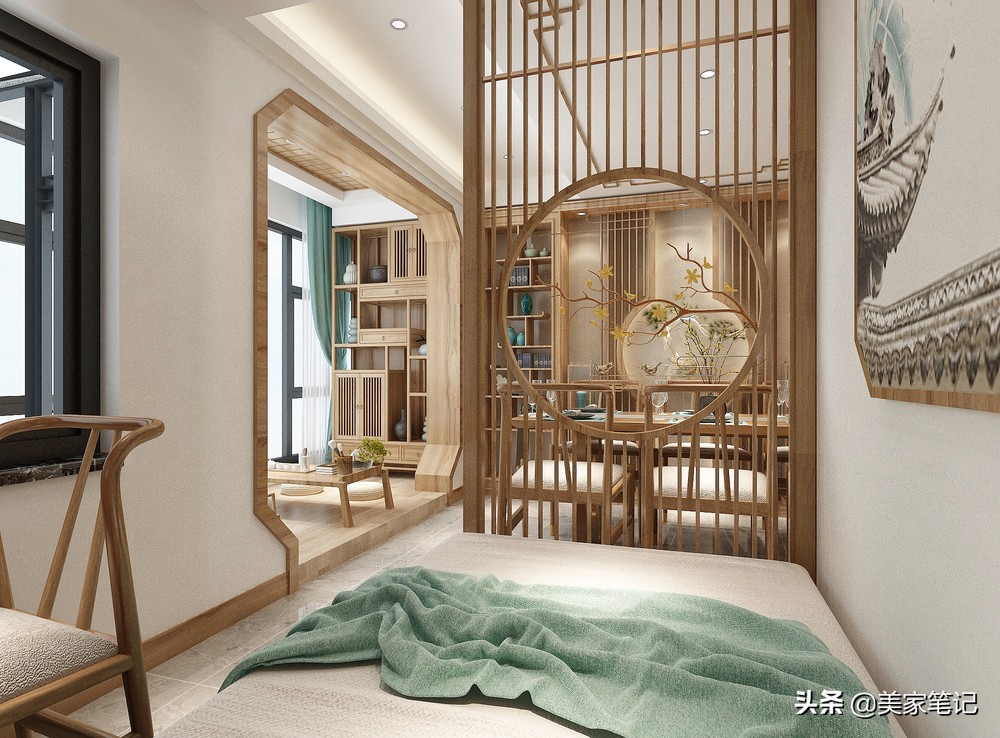 广东发现80后女业主的家，全房用原木色，打造禅意新中式，超治愈
