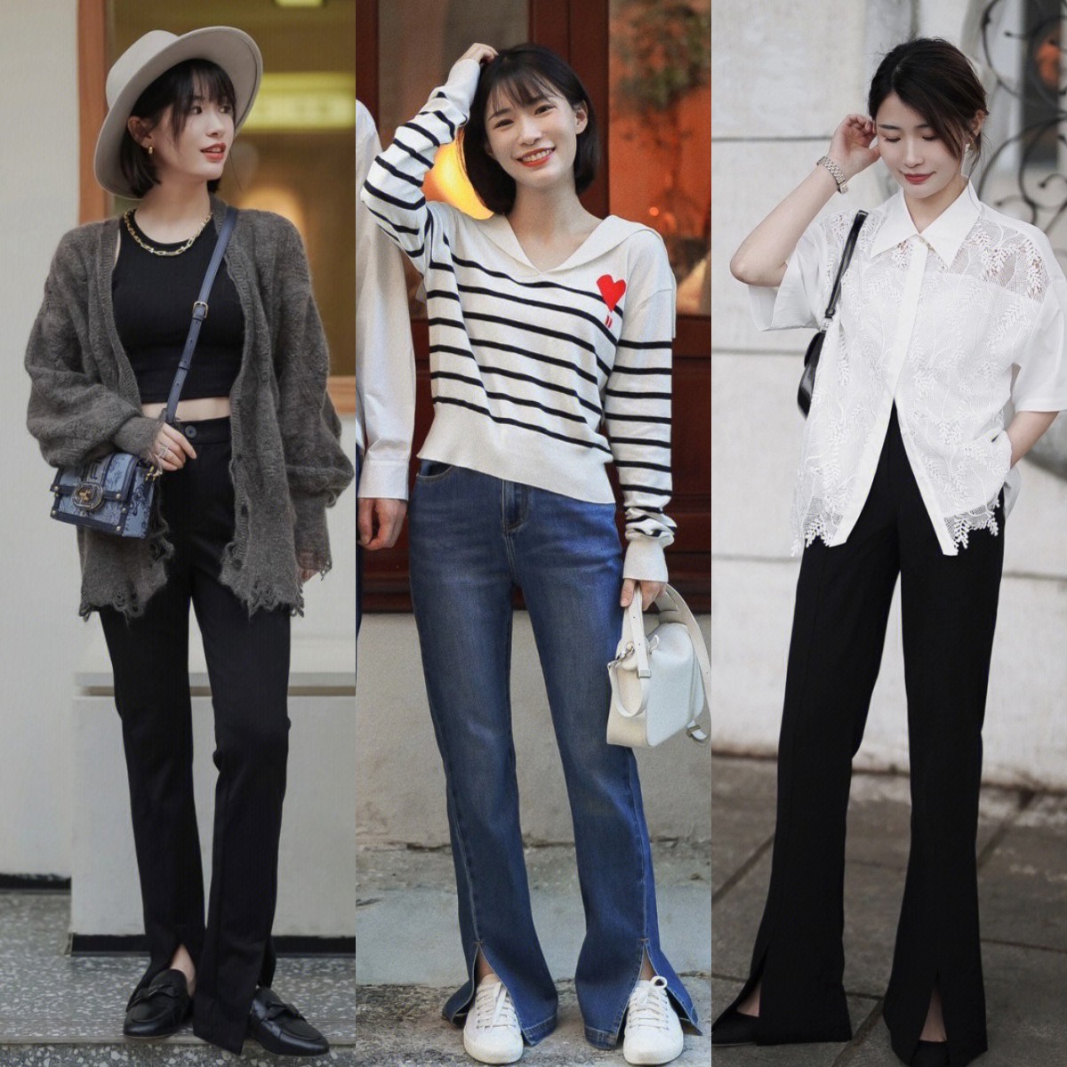 她身高只有153，却成了小个子穿衣标杆！学她的长裤穿法，很显高