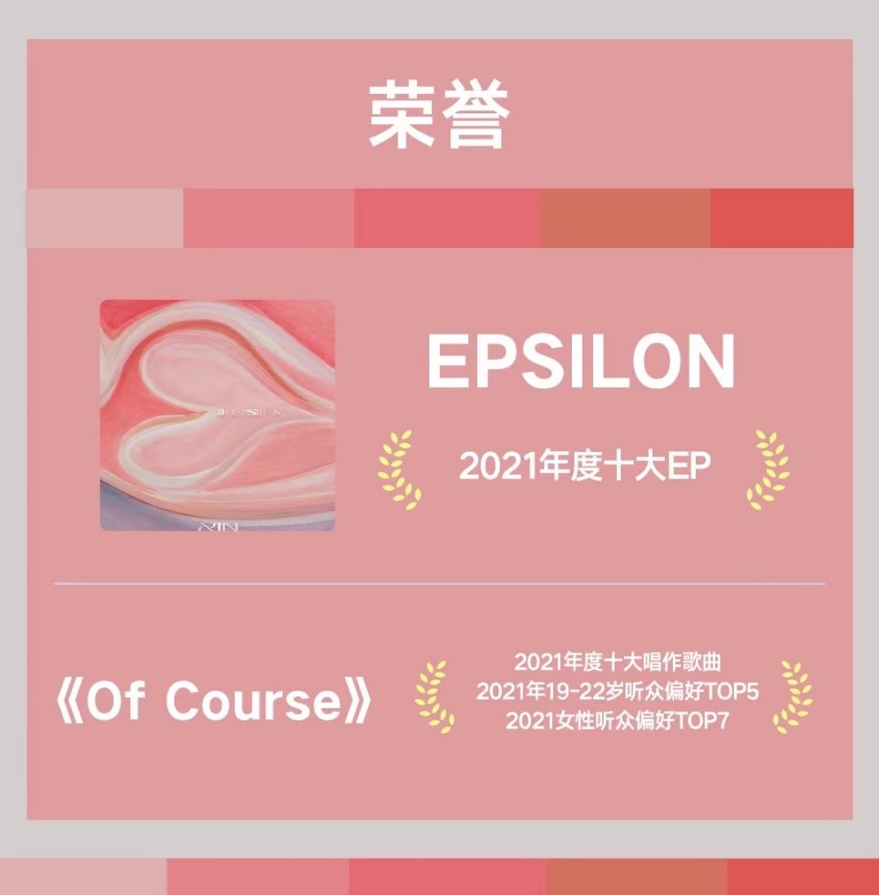 刘雨昕EP《EPSILON》发行一周年，拿下由你榜年度十大唱作歌曲