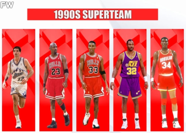 90年代nba有哪些弱队(美媒发问：NBA90年代VS00年代VS10年代，哪个超级阵容更强？)