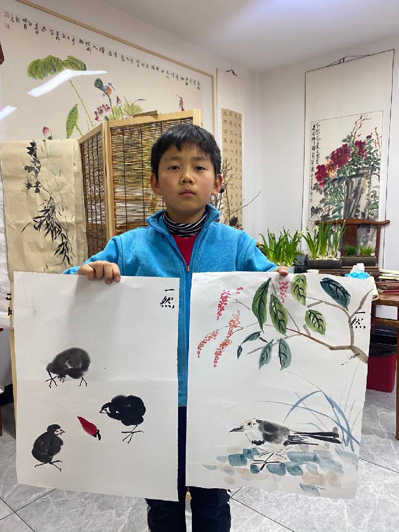 《乘风少年》以及第一届李村教师与学生的在线书画作品展
