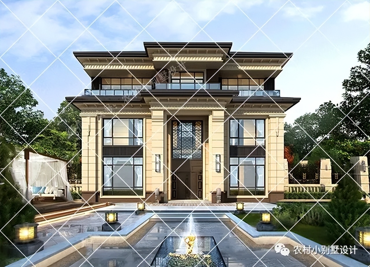 2022值得建！9套挑空客厅+旋转楼梯复式三层农村别墅豪宅