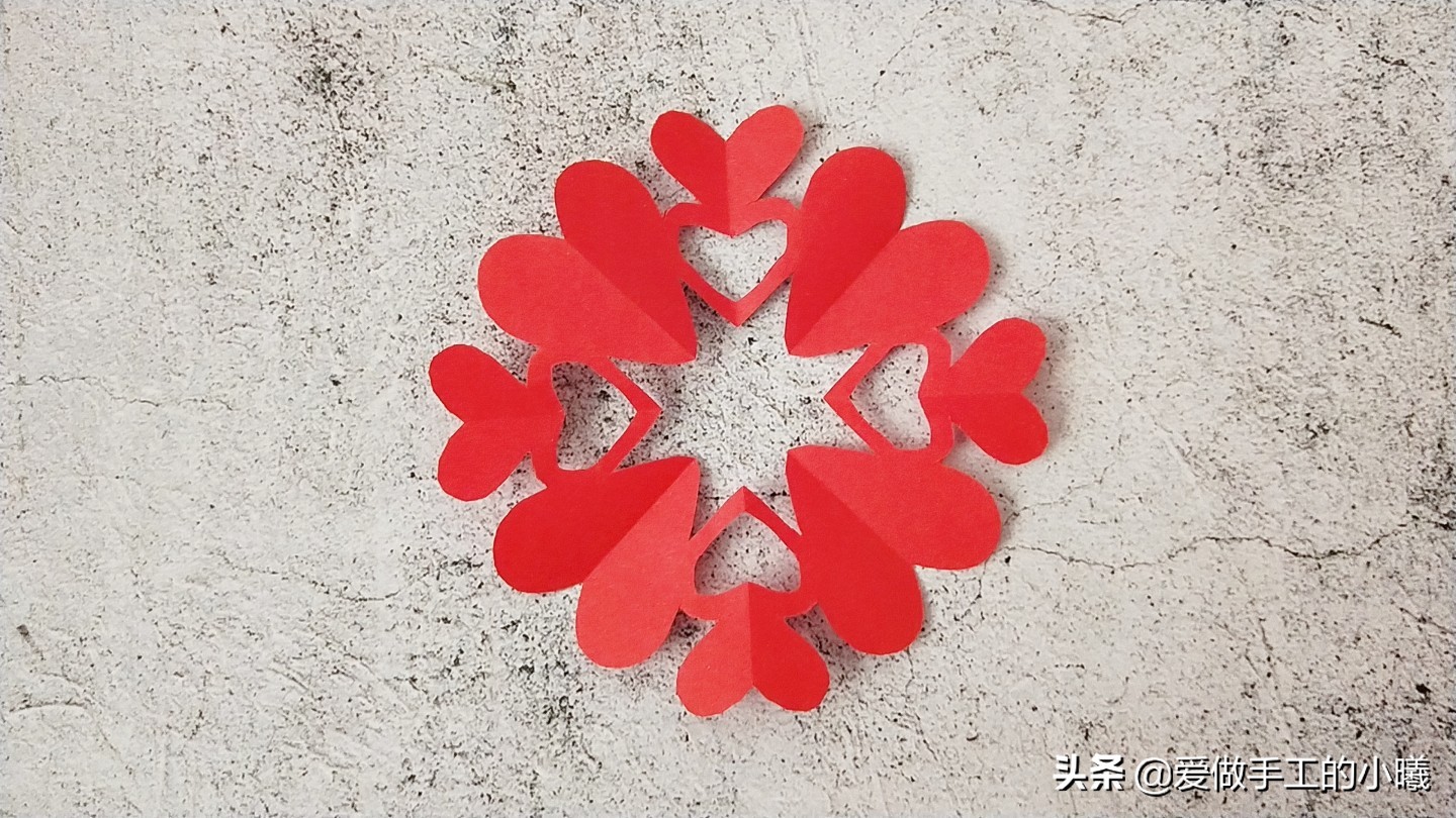 爱心窗花剪纸教程图解,几步轻松学会