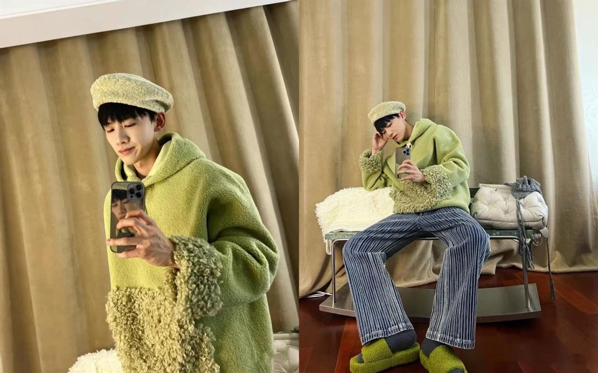 白敬亭的"少年感"好足,身穿白鸽印花衬衫配牛仔裤,帅气高级