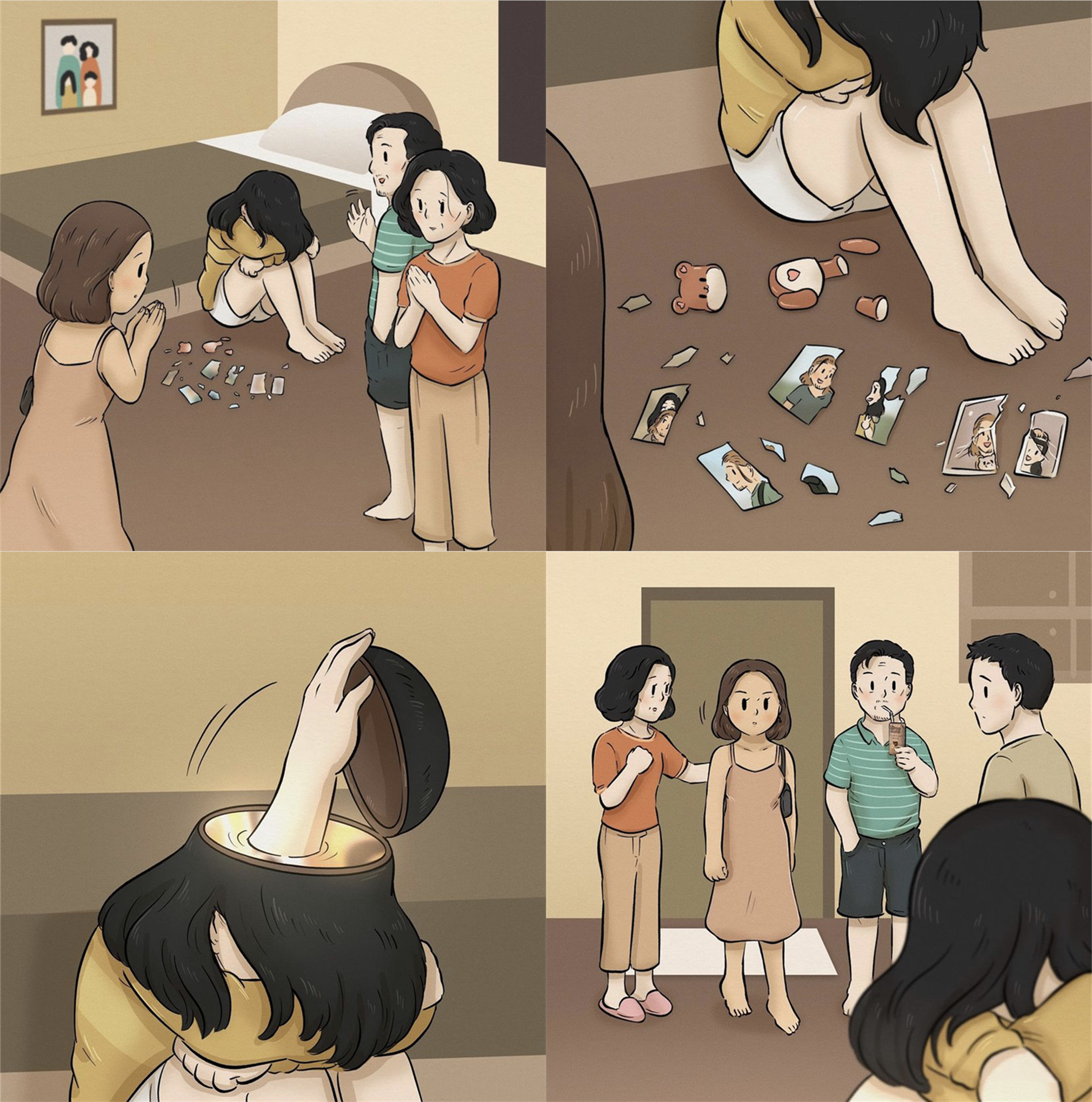 闺蜜失恋劝说无效怎么办，漫画家用哲理小故事告诉人们好闺蜜难寻