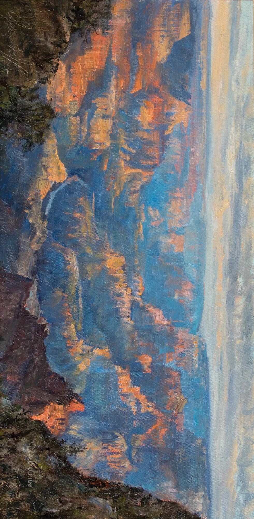 这位美国画家的风景油画,壮丽惊奇,太美了