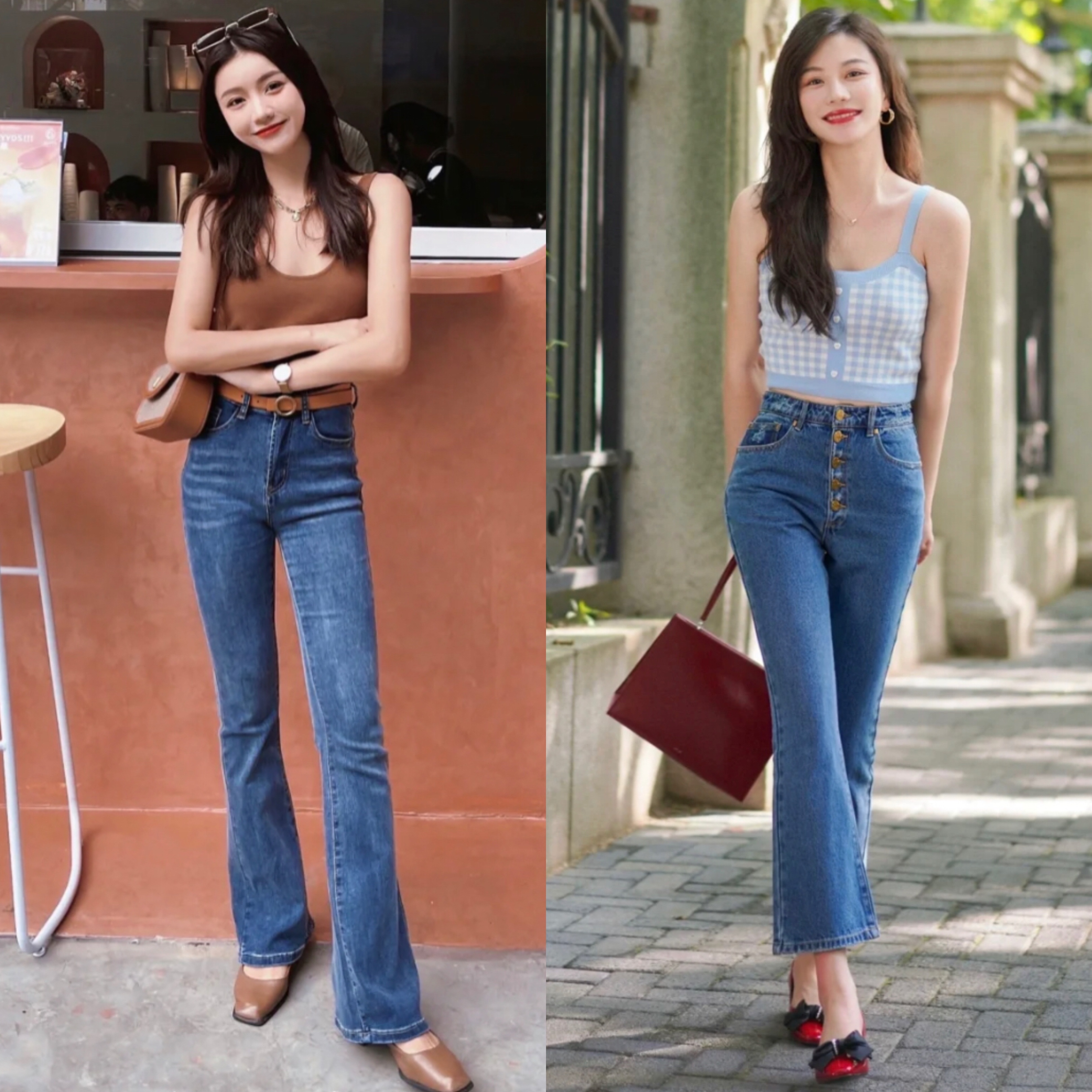 怪不得都不穿铅笔裤了,今年流行"喇叭裤",时髦气质显腿长