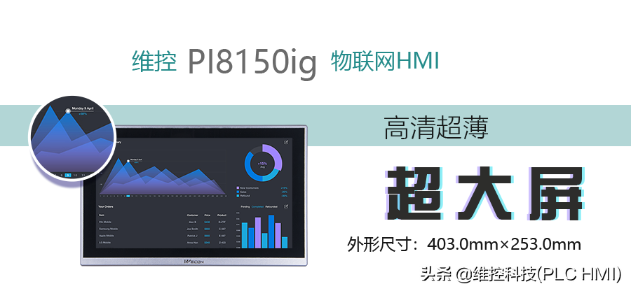 维控PI8150ig 物联网HMI，体验超大屏、全方位展示的快乐