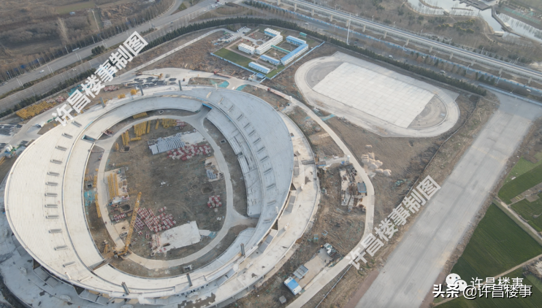 中原科技学院、体育中心、建安综保区、区二高航拍（2022.02）