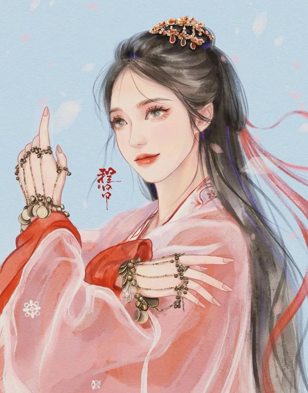 近期火热的古装电视剧女主手绘图