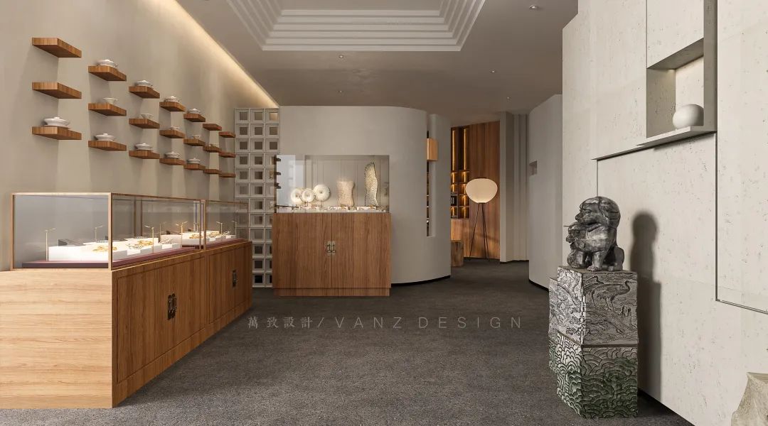 新疆 | 75㎡禅意茶室+文玩展厅设计，打造私人极简禅意空间