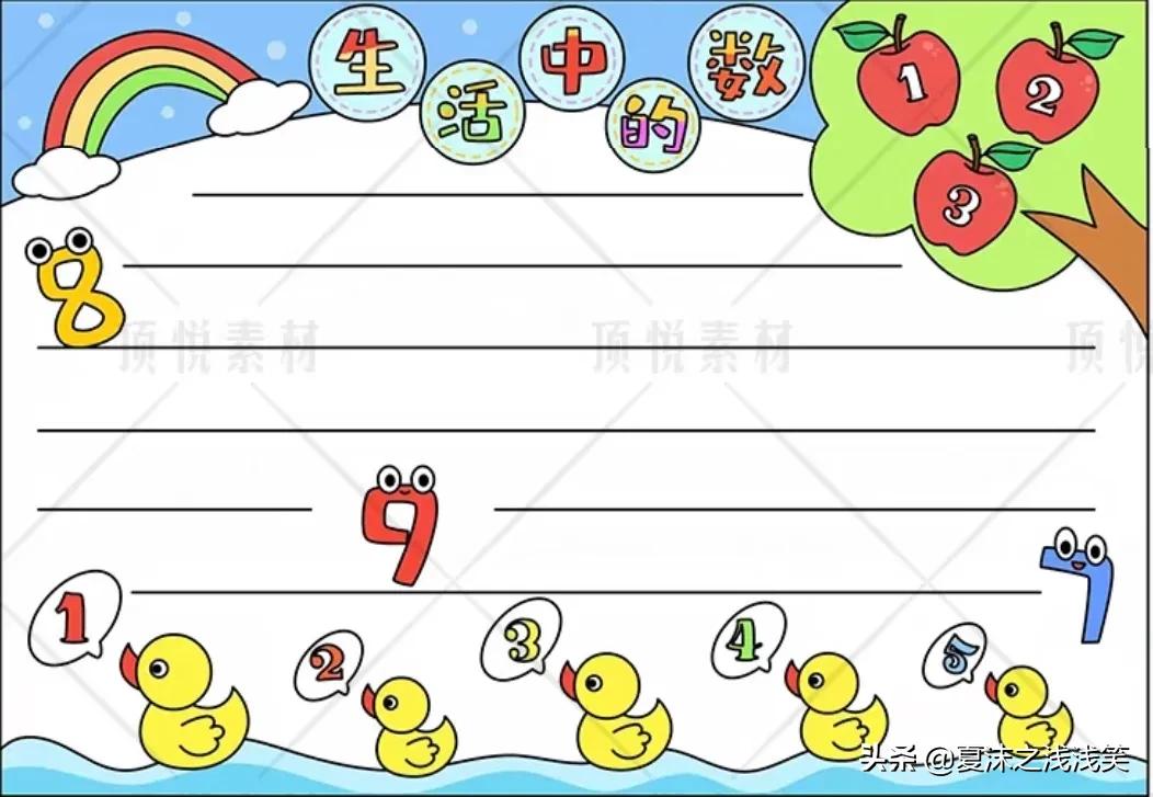 小学生数学常用手抄报200张