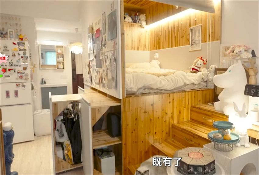 上海姑娘住30㎡居室，却每天睡在壁橱里？看后发觉这样的家很温馨