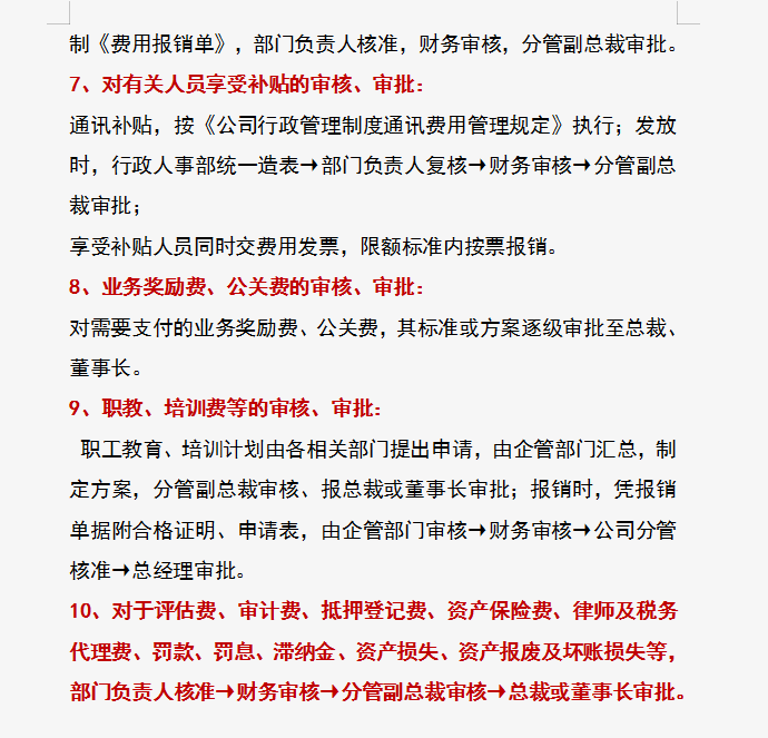 财务人员速看：一份完美的公司财务审核制度汇总，内容全面详细