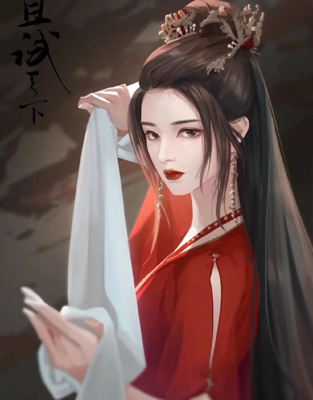 近期火热的古装电视剧女主手绘图