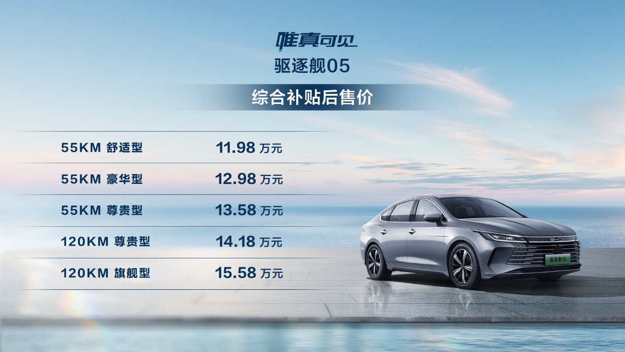 可油可电超长续航，比亚迪驱逐舰05上市，能否在市场乘风破浪？