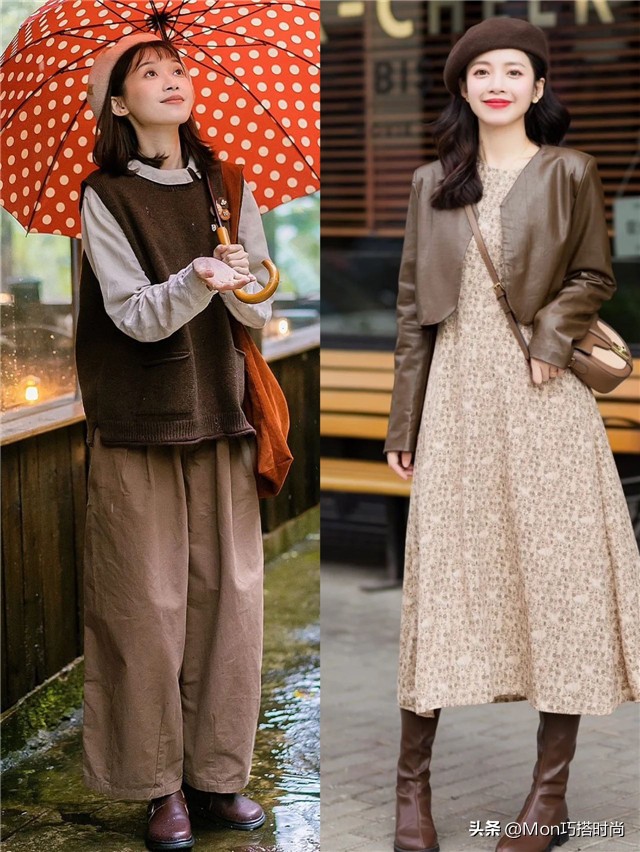 卡其色过时了，今秋流行“栗子色”，流行指数飙升，显白又衬肤