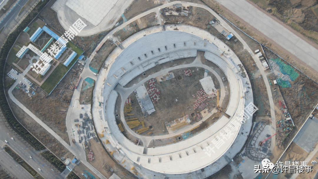 中原科技学院、体育中心、建安综保区、区二高航拍（2022.02）