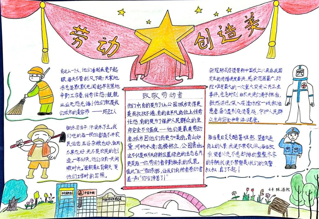 四川天府新区南湖小学（含北区）2022年五一劳动节作品展评