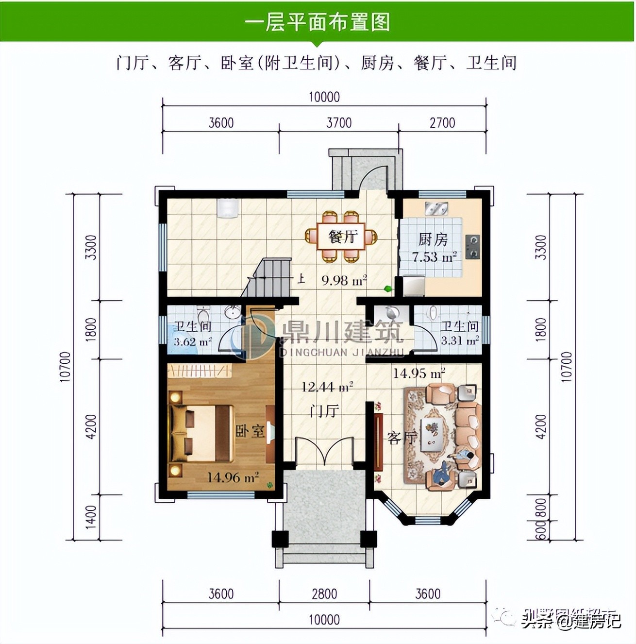 四川5款开间10米别墅，造价经济，格局优良，不输大开间美观大气