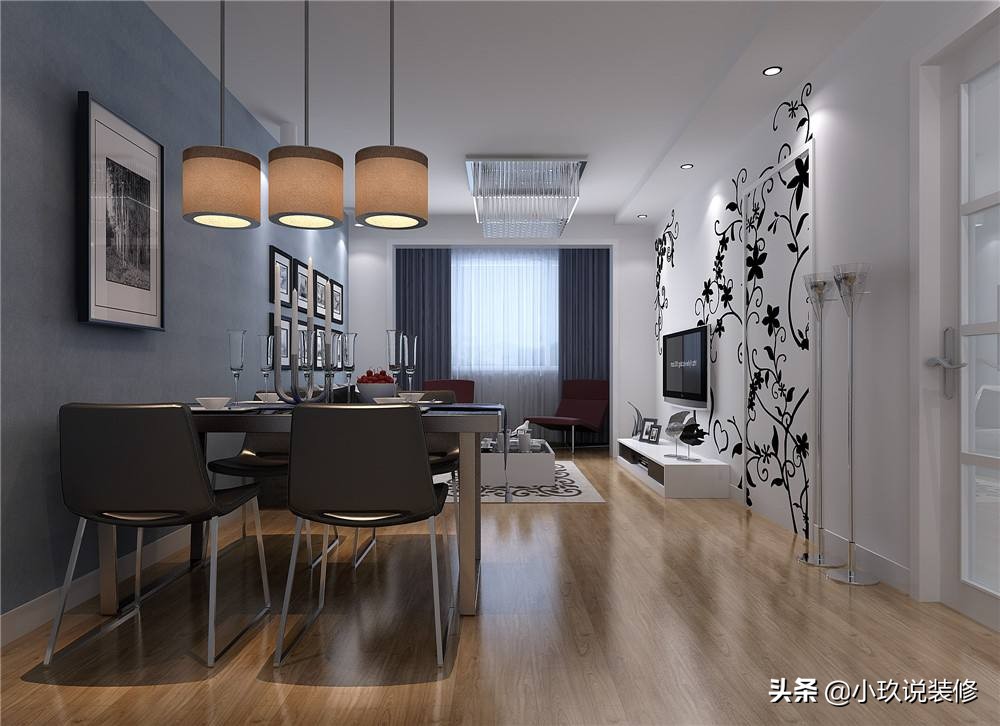 客餐厅连在一起，怎么设计好看？送你4种经典隔断，照着装不会错