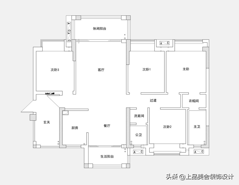 极简新中式就该这样美，全屋留白点缀蓝色调，刚进门就给圈粉了