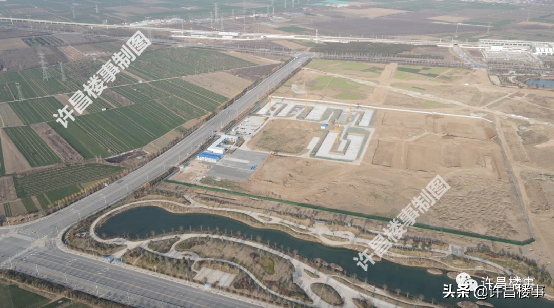 中原科技学院、体育中心、建安综保区、区二高航拍（2022.02）