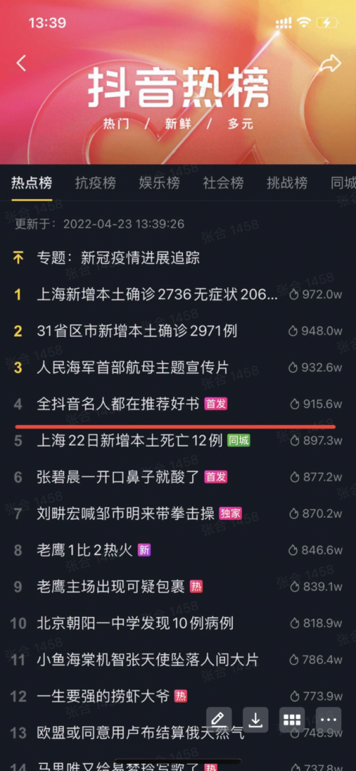 俞敏洪、窦文涛等大咖助阵，抖音带你感受阅读力量