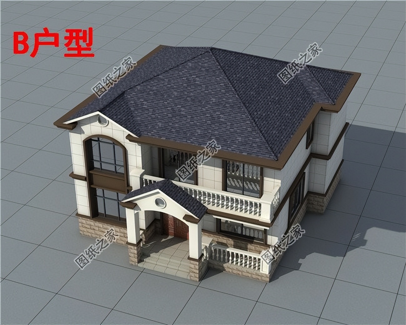 简欧风自建别墅设计，没有过多的繁杂装饰，增加建筑美感