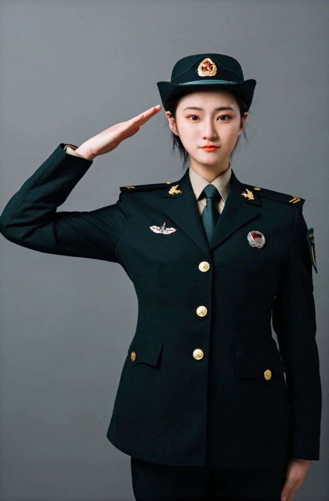 穿军装的小姐姐,必须上头条