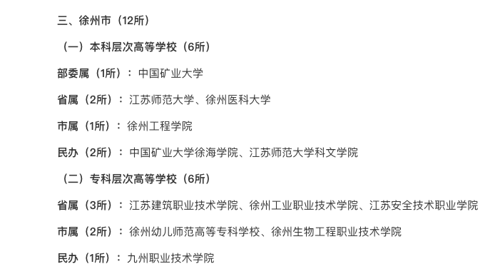 徐州四所公办本科院校：有部属、省属、市属，看着就让人羡慕不已