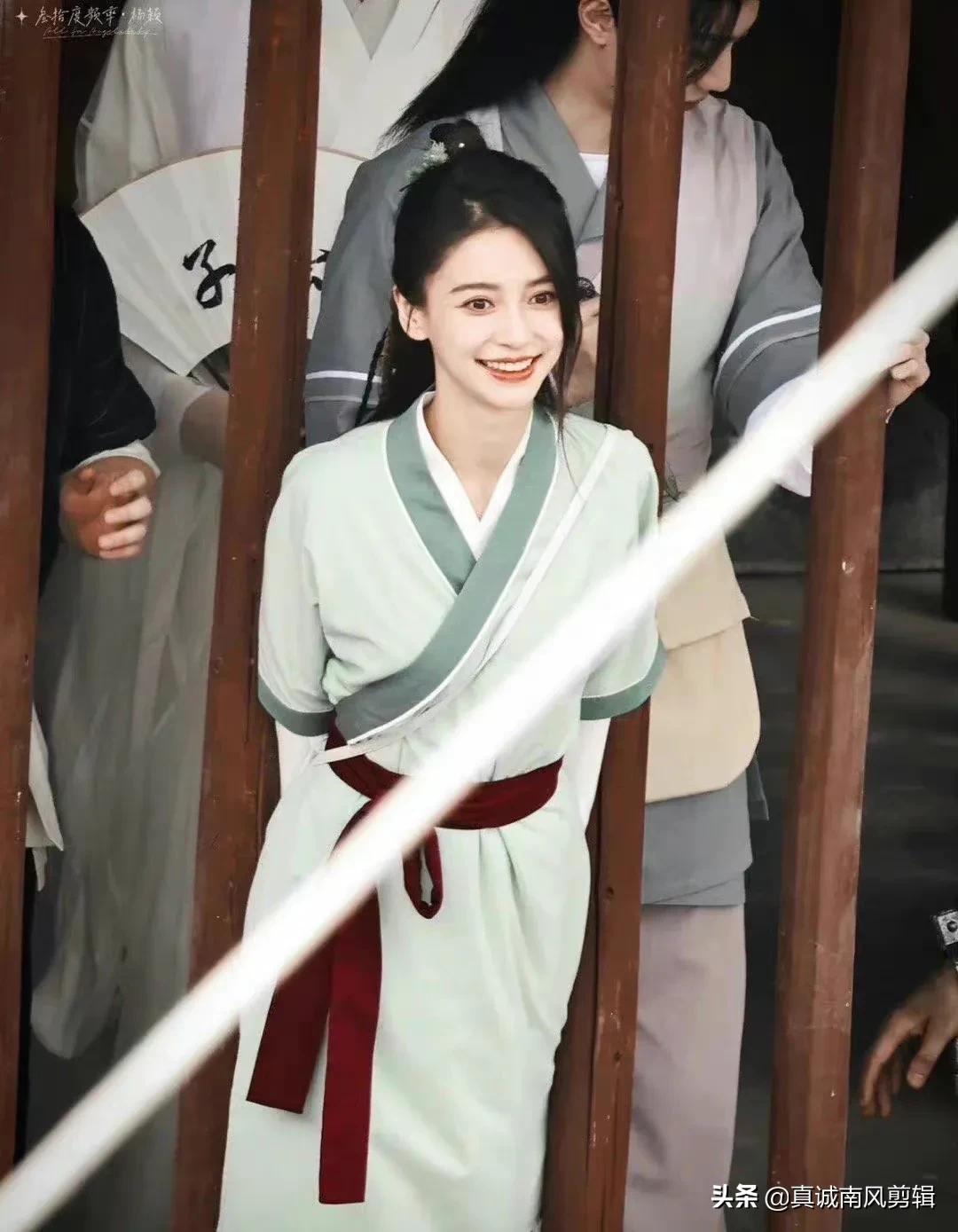 angelababy 录制萌探2cos 郭芙蓉造型，颜值在线