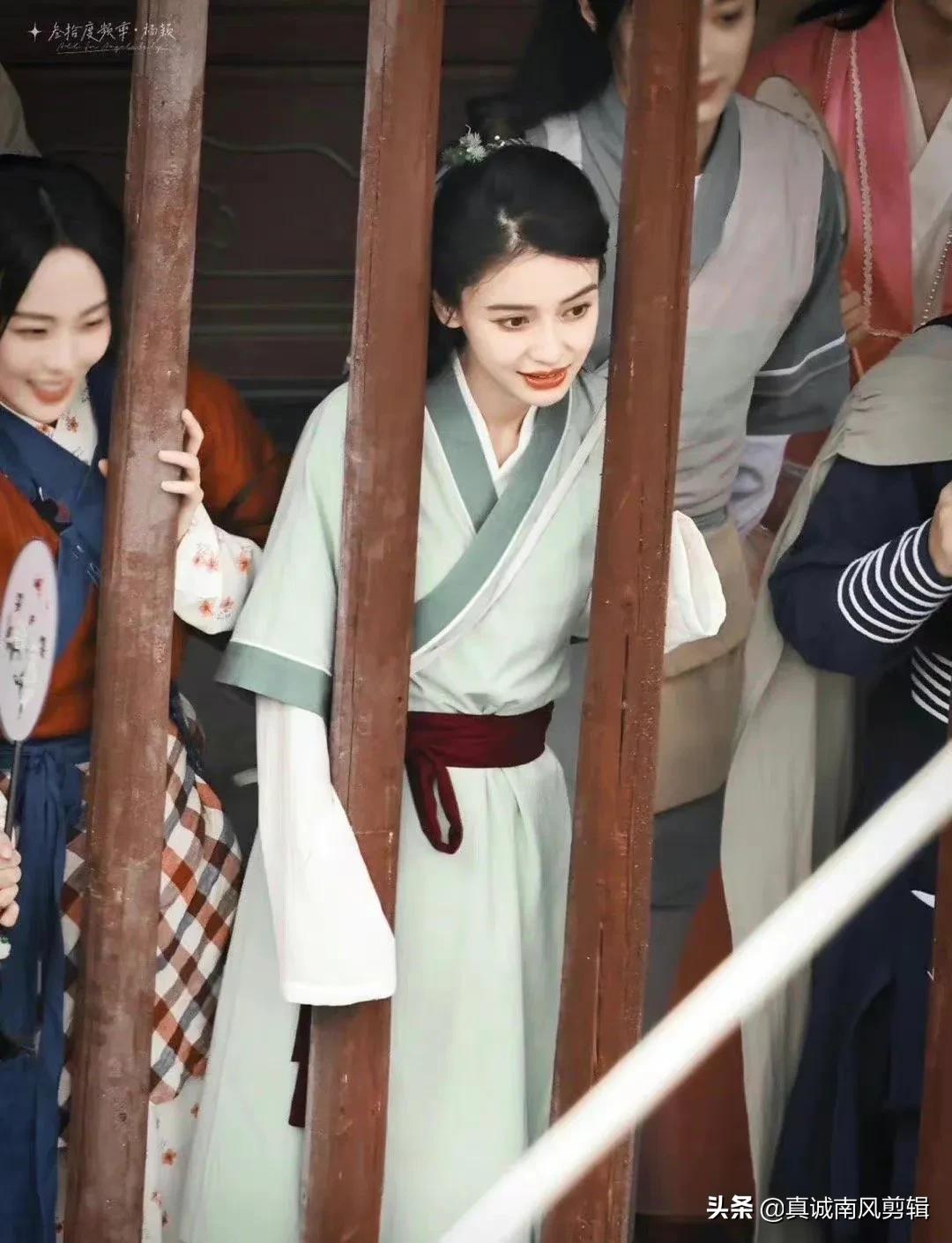 angelababy 录制萌探2cos 郭芙蓉造型，颜值在线