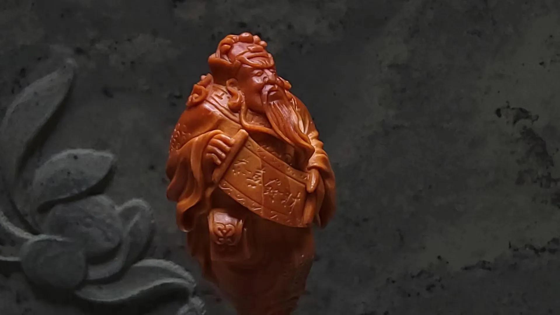 「财神到」精品核雕作品