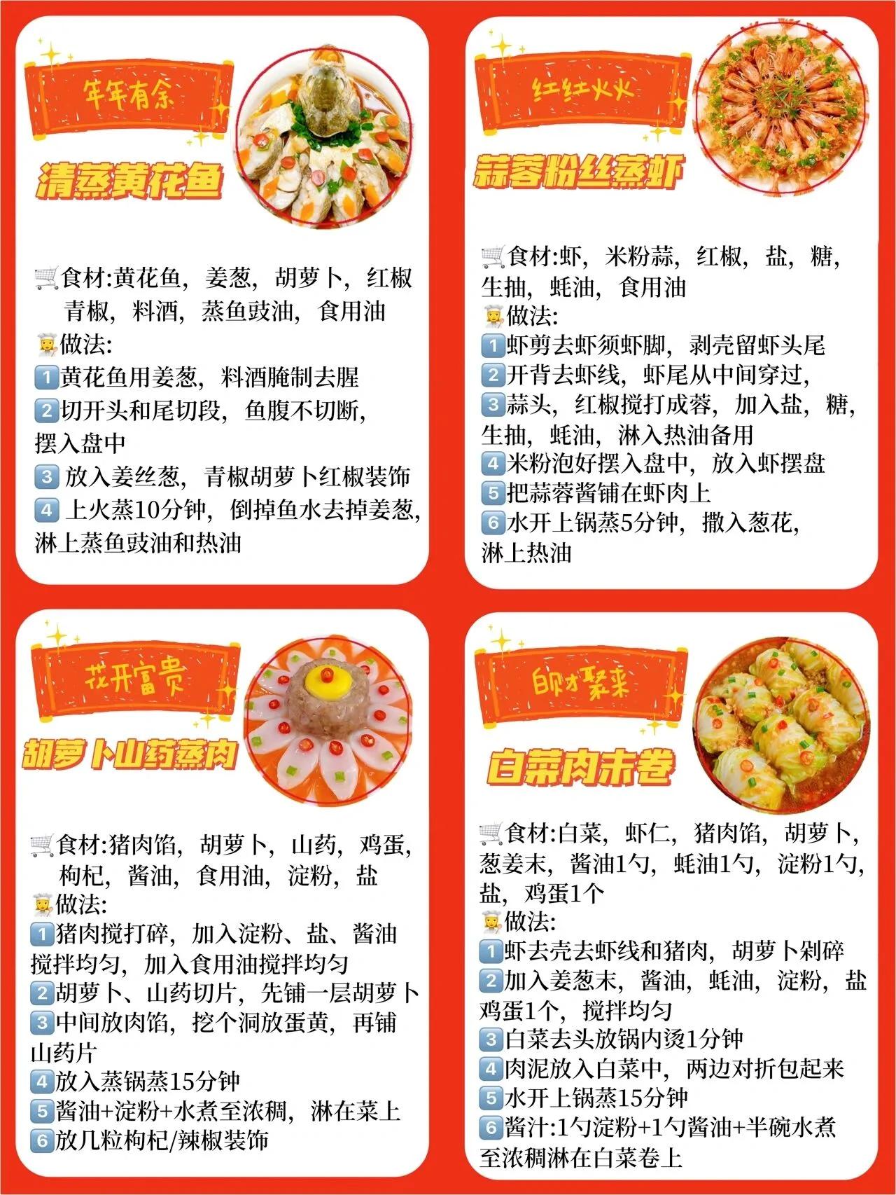 20道年夜饭菜谱大合集来了！快收藏！到时候保证个个夸你是大厨