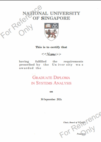 新加坡国立大学系统分析研究生文凭课程，线上+线下授课模式