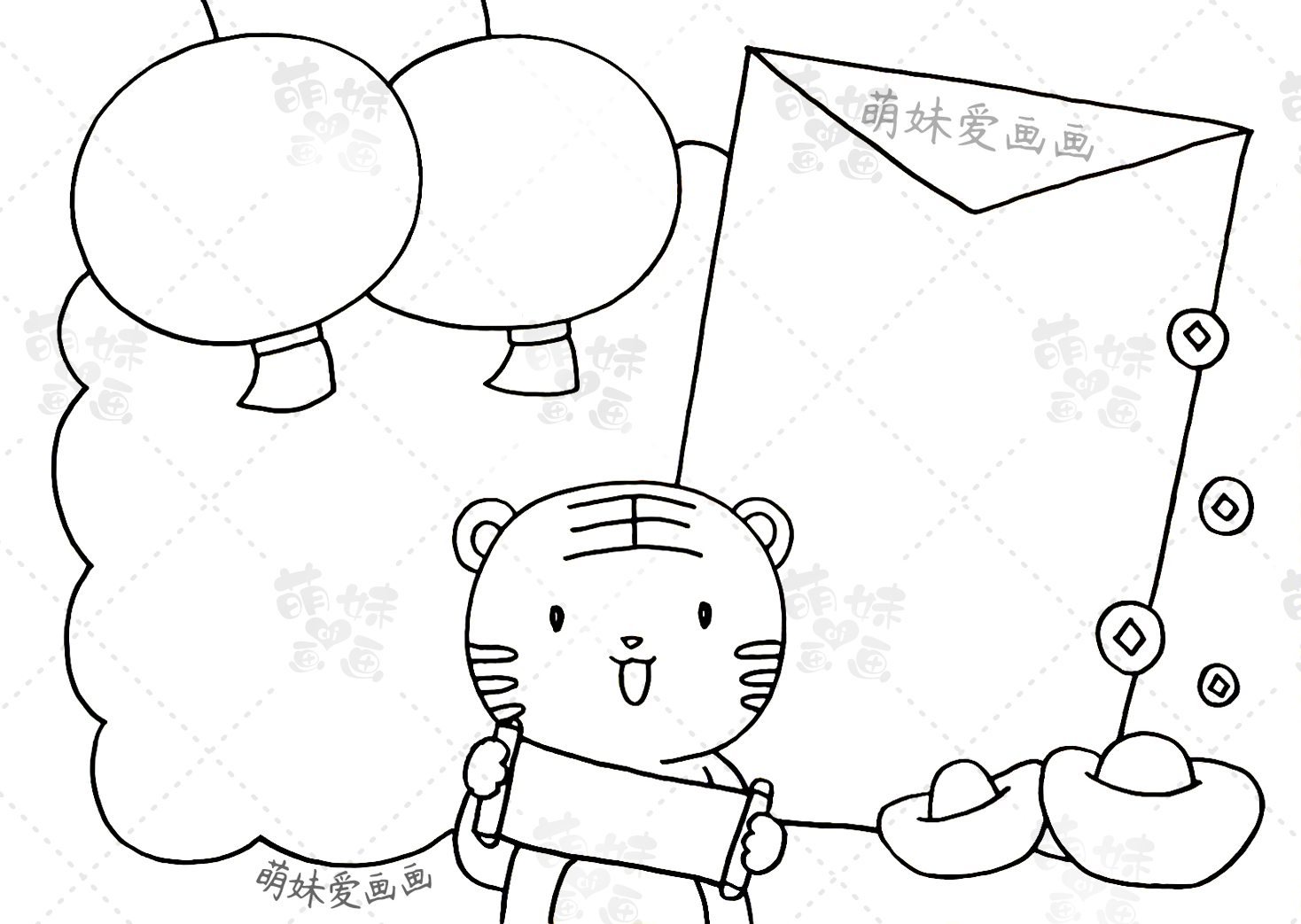 春节手抄报内容（2022虎年春节手抄报模板）