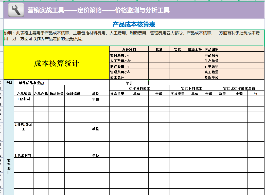 成本会计：工作后才明白成本核算表格有多重要！太多人走了弯路