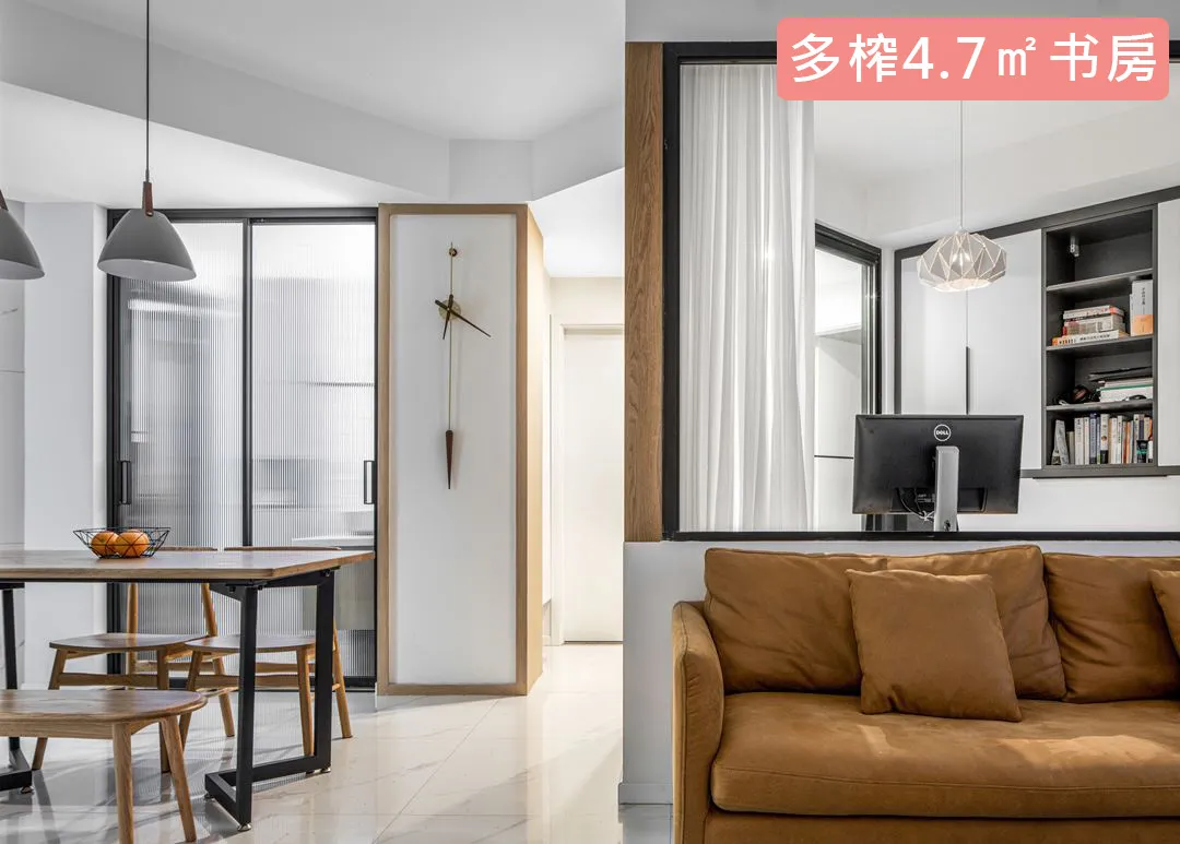 上海80㎡歪斜户型,神奇改造挤出书房、餐厅!简直改造教科书