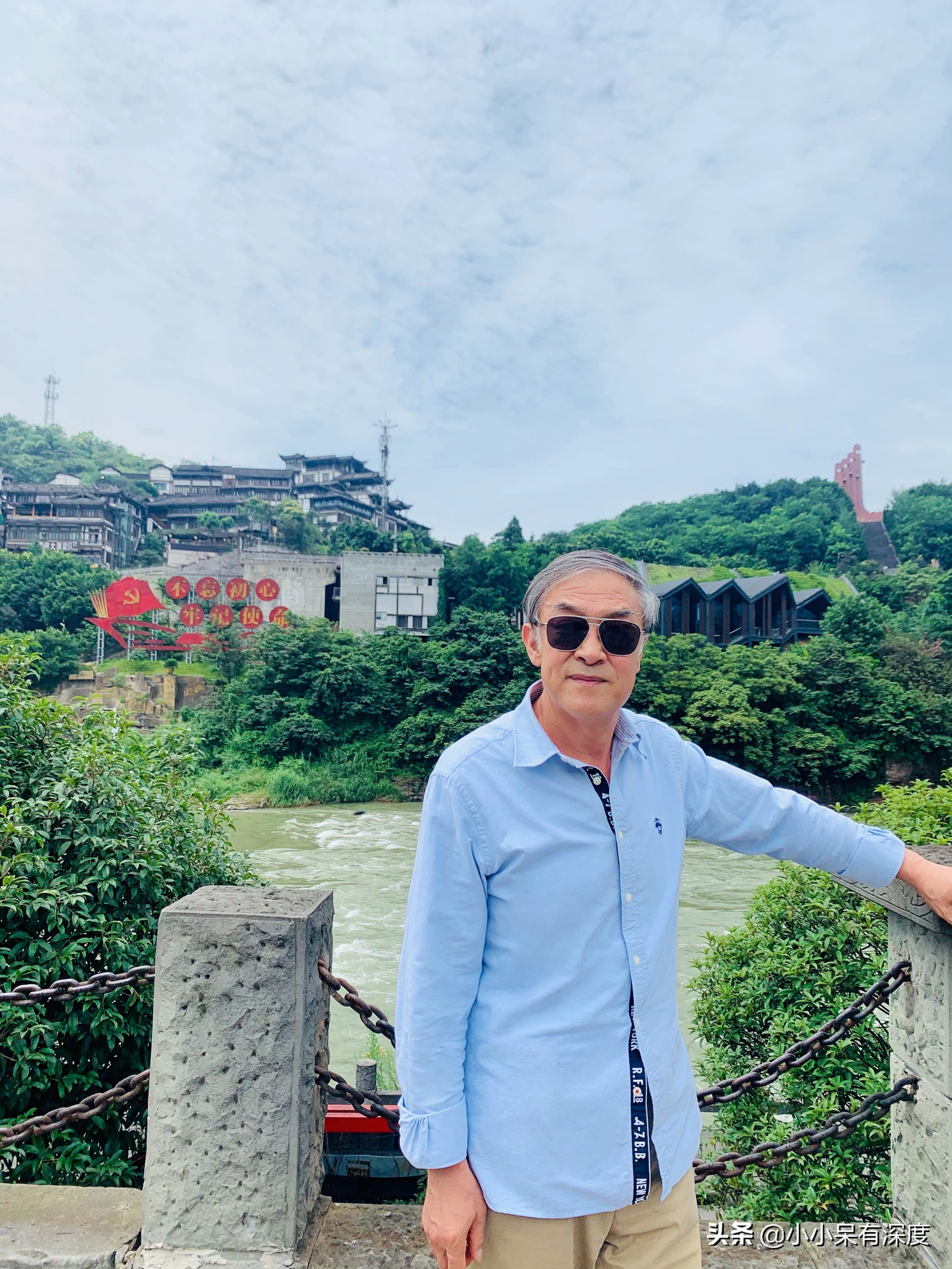 李建义近照，他靠演太监出名，戏中的他老奸巨猾，感情上没有绯闻