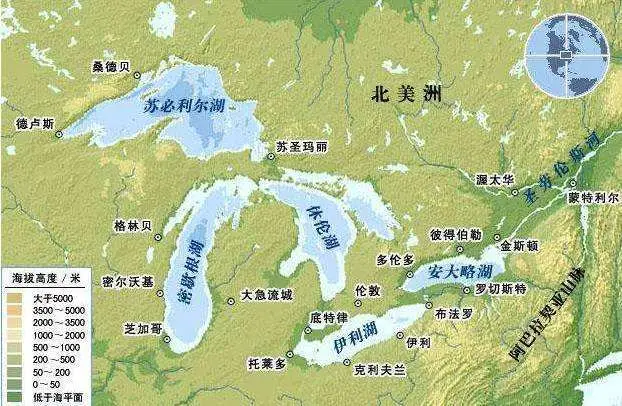 对比中国这么多淡水湖，再看看美国五大淡水湖，储水量差距惊人