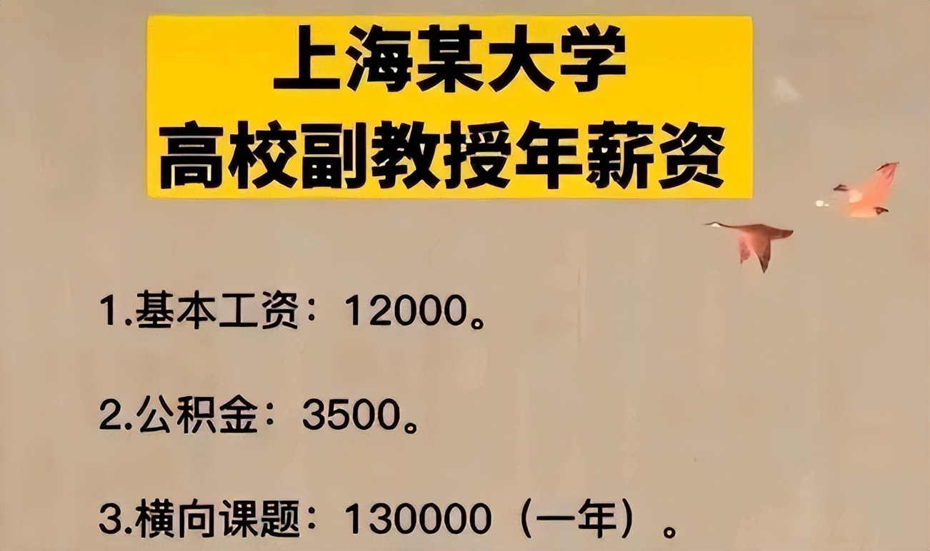 上海某高校教授工资单流出，薪资标准引人羡慕，难怪都抢着当教授