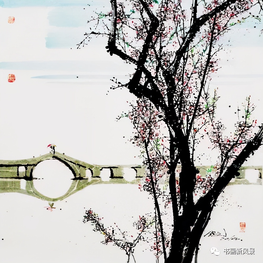 江南春早吴冠中 春到江南吴冠中 春如线吴冠中 春如线李可染 江南春雨