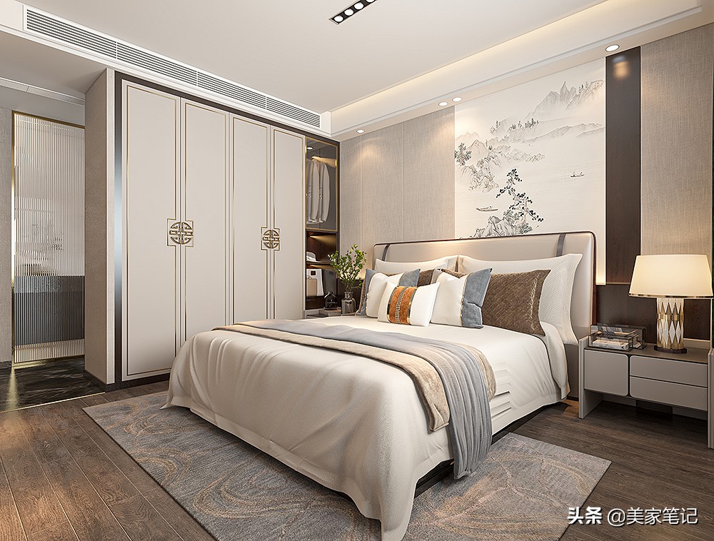 140㎡坚持装新中式，搭配轻奢调，古典与现代结合，高雅又大气