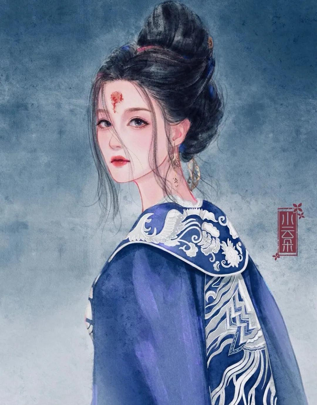 近期火热的古装电视剧女主手绘图