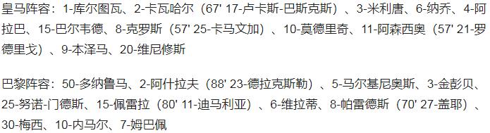 皇马3-0逆转晋级(欧冠-大逆转！本泽马半场戴帽 皇马总比分3-2淘汰巴黎晋级八强)