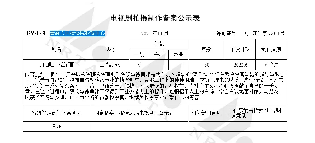 11月电视剧备案：共39部，法制剧去精英化，《二十不惑2》备案