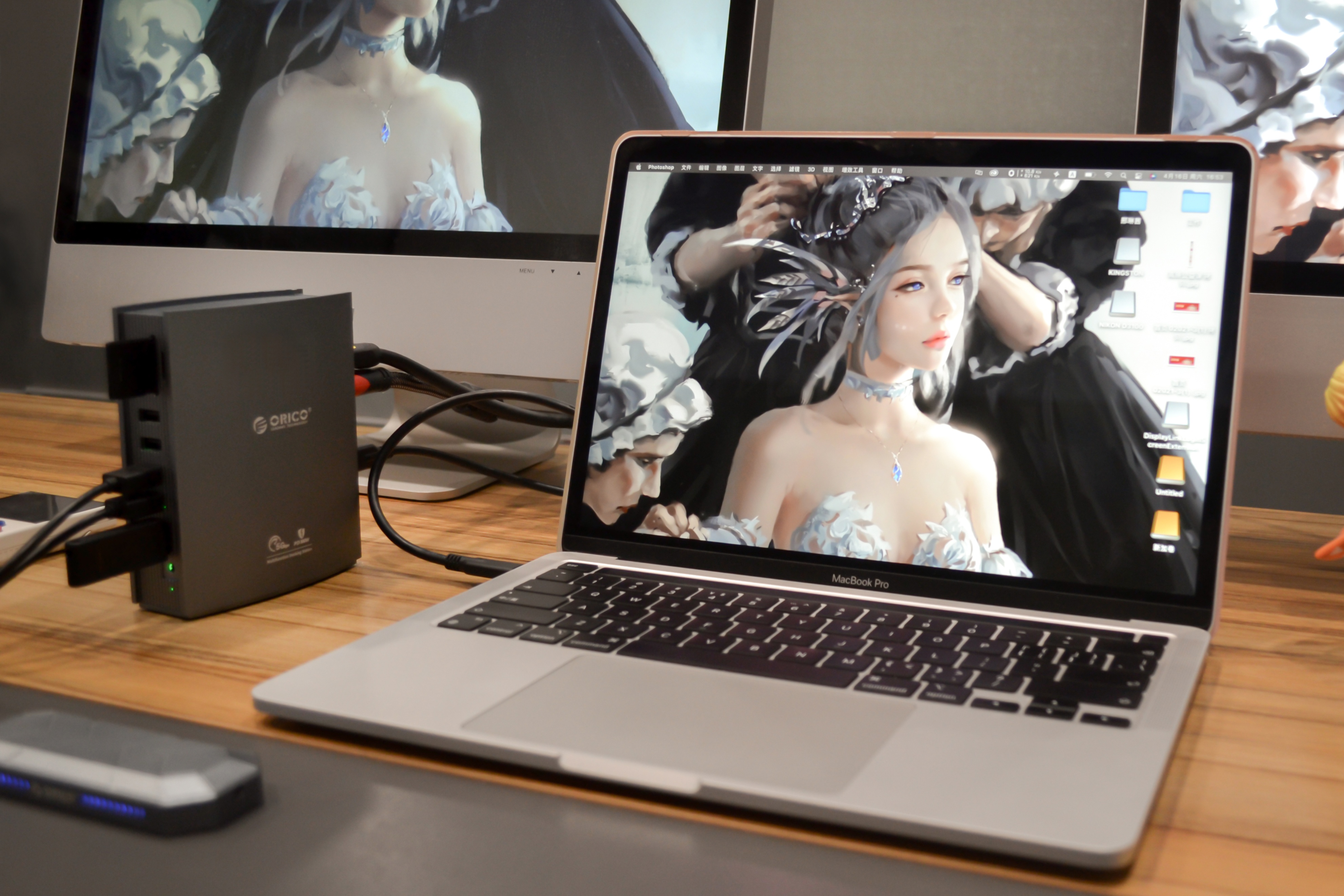 苹果Macbook分屏日常：试试ORICO奥睿科 15合一多功能扩展坞