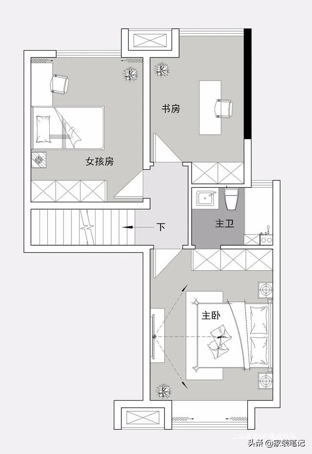 135㎡loft公寓楼，选择装修现代轻奢风，空间规划合理，还有品位